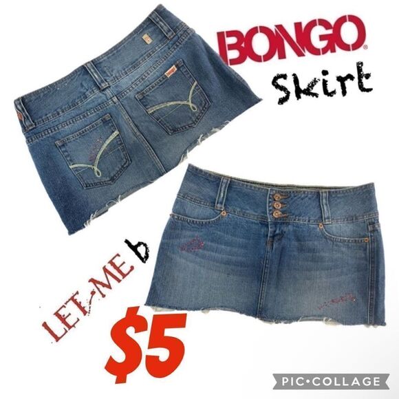 $5 ADD ON ITEM/NWOT BONGO LET ME B SHORT Jean skirt - Picture 1 of 11